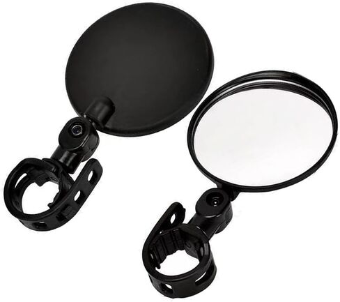 2pcs مرآة عرض خلفية قابلة للتعديل سوداء للدراجات ، مرآة الرؤية الخلفية العالمية للمقابض ، مرايا الدراجة ، السلامة المحدب للزاوية الواسعة للدراجات البالغة/الأطفال/الطريق/الجبال in Saudi Arabia