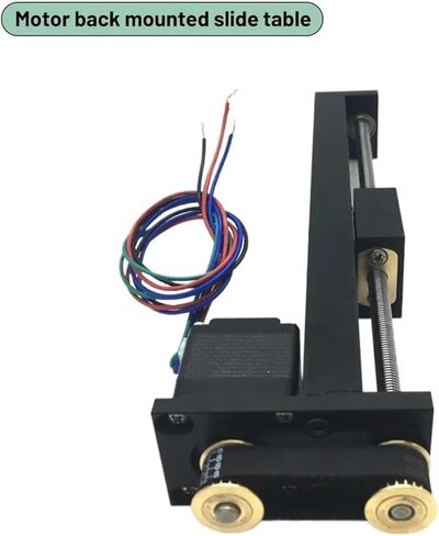 T-Type Linear Rail Stage Mini Motorized Belt Sliding Table 1/2/4/6/12mm Pitch with Nema11 28mm Stepper Motor(Back Mounted Kit,100mm 2 Pitch) in Saudi Arabia