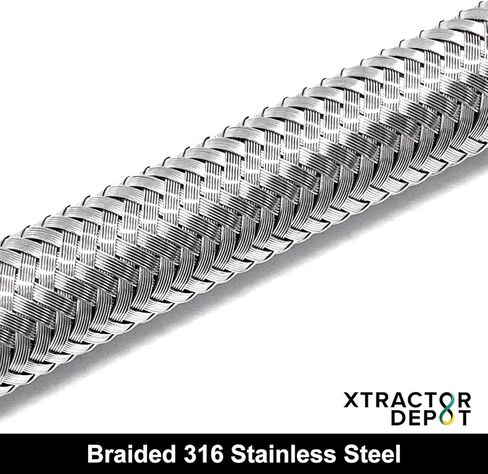 3/8 "FJIC عالي الضغط خرطوم هيدروليكي ، SS316 الفولاذ المقاوم للصدأ مضفر ، بطانة PTFE ، طول 6 أقدام in Kuwait