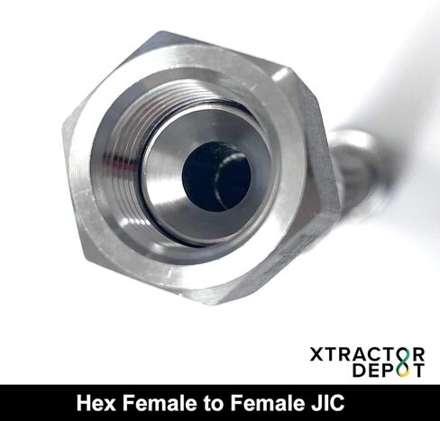 3/8 "FJIC عالي الضغط خرطوم هيدروليكي ، SS316 الفولاذ المقاوم للصدأ مضفر ، بطانة PTFE ، طول 6 أقدام in Kuwait