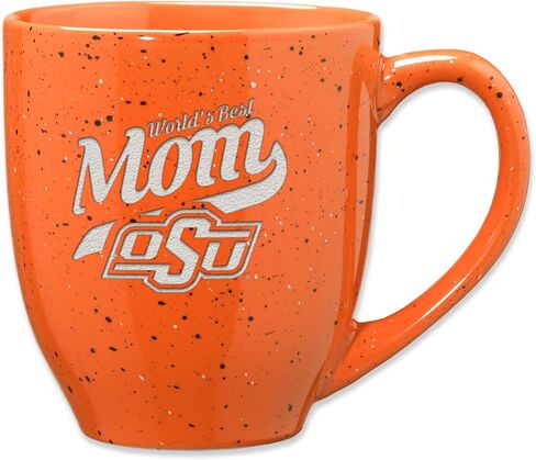 RICO Industries NCAA Oklahoma State Cowboys Mom-Orange 16 OZ Team Color Laser محفورة بالقرع السيراميك in Kuwait