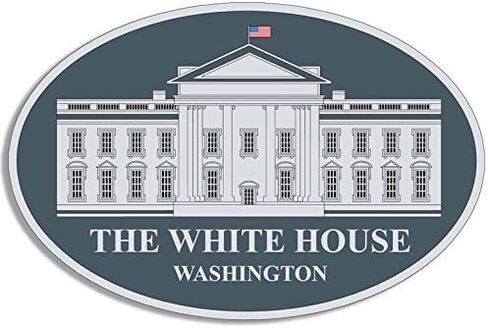 بيضاوي البيض البيت البيت الأبيض ملصق ملصق ملصق (Potus Whitehouse ترامب أوباما) 3 × 5 بوصة ج in Saudi Arabia