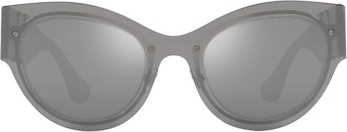 Versace VE 2234 10016G Grey Silver Plastic Cat-Eye Sunglasses Silver Mirror Lens in Saudi Arabia