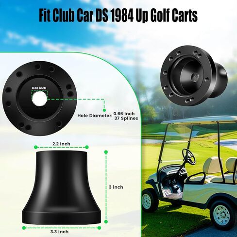 Club Car DS Golf Carting Wheel Adapter for Club Car DS 1984+ Carts Fits 5/6 Hole Golf Carting Wheel Wheel Premium Aluminium سهل التثبيت (أسود) in Saudi Arabia