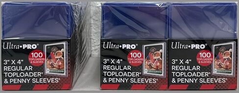 Ultra PRO 3" x 4" Clear Regular Toploaders for Cards with Card Sleeves Bundle Standard Size 300ct Trading Baseball Toploader Card Sleeve Protectors in Saudi Arabia