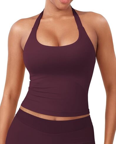 Yeoreo Softhue Impact Women's Halter Tank Top Longline Longline Scoop Neck Bruck Bra Sports Provort in Saudi Arabia