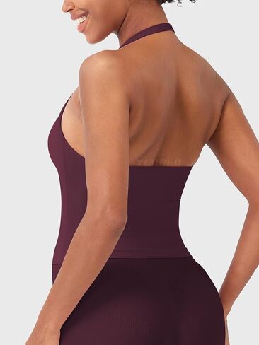 Yeoreo Softhue Impact Women's Halter Tank Top Longline Longline Scoop Neck Bruck Bra Sports Provort in Saudi Arabia