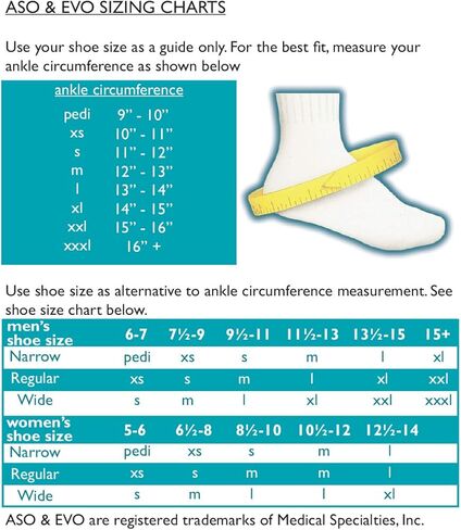 Med Spec 223602 ASO Speed Lacer Ankle Stabilizer, White, Small in Kuwait
