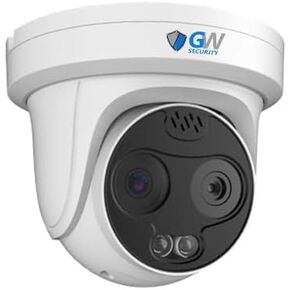 GW Security 5MP Bi-Spectrum Themal Accurate Temperature Measurement 2-Way Audio PoE Dome Security Camera w/Smoke, Flame, Fire Point, Human, Vehicle Smart Detection and 10 AI Functions