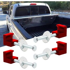 4 قطع من صندوق أدوات الشاحنة، خطافات J، مجموعة تركيب صندوق أدوات الالتقاط، مشابك تثبيت صندوق أدوات كروس J، مجموعة تركيب صندوق أدوات الشاحنة العالمية مناسبة لشاحنة الالتقاط (أسود) in Kuwait