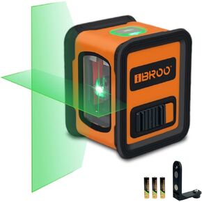 Laser Level Self Leveling, 100ft Japanese SHARP Green Cross Line Lasers Tech, 5X Bright Lazer Leveler Tool, Ideal Indoor Outdoor Wall Laser Line Marker for Picture Hanging and Small Construction