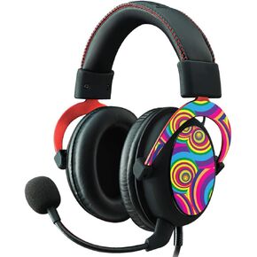 MightySkins Skin Compatible with Kingston HyperX Cloud II Gaming Headset - Groovy 60s | Protective, Durable, and Unique Vinyl Decal wrap Cover | Easy to Apply, Remove | Made in The USA