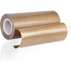 PTFE Coated Fiberglass Telfon Tape,high Temperature Tape;Drying Mechanical Conveyor Belt; Welding Sealing Tape; -196℃ - +300℃ … (Brown5, 13mm x 12yards x 0.18mm)