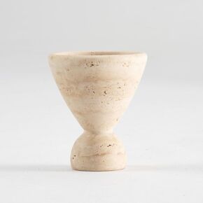 Vintage Travertine Cave Stone Incense Mid-Ancient Minority Abstract Geometric Ornament Home Decor Indoor