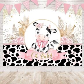 Sweet Baby Backdrop for Girls 7Wx5H Feet It's a Girl Baby Shower Decorations Watercolor Pink Flower Floral Rose Plant Baby Shower Party Background Fabric Polyester Banner Photo Shoot Decor Prop in Saudi Arabia