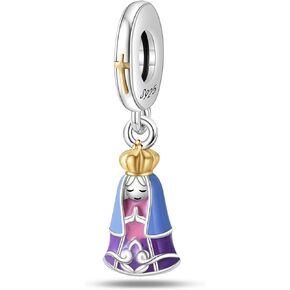 925 Sterling Silver Angel Love Heart CharmsCharm Bracelet Heart Love Charm Beads Gift for Women Mother Grandmother Mother's Day Gift