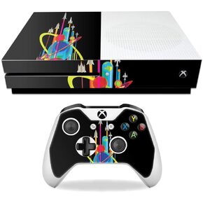 MightySkins Skin Compatible with Microsoft Xbox One S - Space Poster | Protective, Durable, and Unique Vinyl Decal wrap Cover | Easy to Apply, Remove, and Change Styles | Made in The USA