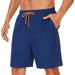 SIMIYA رجل السباحة جذوع سريعة الجافة 7 "سراويل السباحة القصيرة مع جيوب شبكة بطانة الصيف رجالي مجلس السراويل سراويل للسباحة للرجال in Kuwait