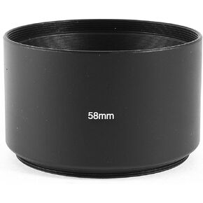 uxcell 58mm Telephoto Lens Hood, Metal Screw-in Lens Universal Hood Anti-Glare for Nikon Sony Pentax Olympus Fuji Sumsung Leica Camera, Black