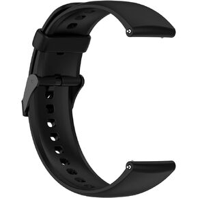 Compatible with Realme Watch 3 Replacement Band - Replacement Silicone Wrist Watch Band Strap Compatible with Realme Watch 3/2/2 Pro(Silicone Black)