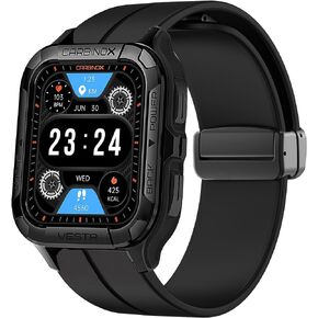 Compatible Carbinox X-Ranger Smart Watch Bands, 22mm Soft Silicone Magnetic Buckle Sport Wristband Replacement Straps Compatible for Carbinox X-Ranger/Vesta Smart Watch