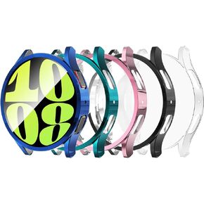 5-Piece Soft Case Screen Protector Compatible with Samsung Galaxy Watch 6 40mm 2023, Full Coverage HD TPU Protective Cover Compatible with Galaxy Watch 6 40mm, Clear,Black,Blue,Green, Rose Gold