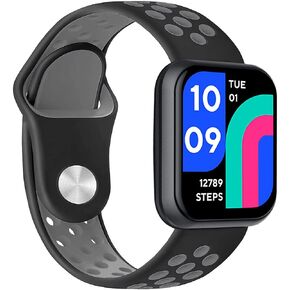 Sport Bands for Wyze Watch, Quick Release Silicone Waterproof Breathable Soft Replacement Strap for Wyze Watch 44mm 47mm Women Men