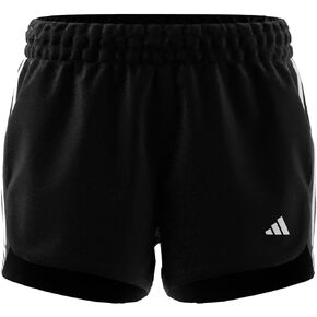 adidas Women's Pacer Training 3 Stripes Woven High Rise Shorts