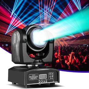 Stage Light 2-Sides Moving Head DJ Light 100W LED Moving Head Wash & Beam Effect RGBW 4-in-1 DMX Sound Active DJ Lights for Party Disco KTV Pub Bar Show Wedding Show