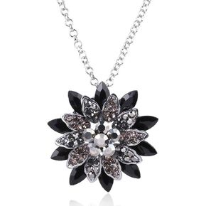 Spidergirl Black Dahlia Crystal Pendant Necklace Gift from Michel Jones Necklace Jewelry (Big)