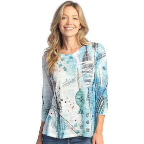 Jess & Jane Porto Burnout Sublimation Top
