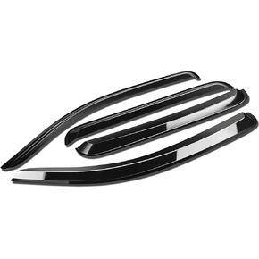 DNA MOTORING Front, Rear, Left, Right Window Visor Deflector Rain/Sun Guard Compatible with Tacoma 2005-2023 Double Cab (Crew Cab), WVS-274