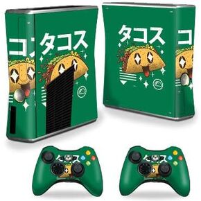 MightySkins Skin Compatible with Xbox 360 S Console - Tacos Kawaii | Protective, Durable, and Unique Vinyl Decal wrap Cover | Easy to Apply, Remove, and Change Styles | Made in The USA