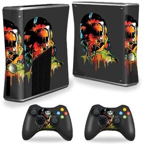 MightySkins Skin Compatible with Xbox 360 S Console - Melting Mask | Protective, Durable, and Unique Vinyl Decal wrap Cover | Easy to Apply, Remove, and Change Styles | Made in The USA