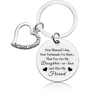 Vadaka Daughter in Law Wedding Keychain Gifts for Daughter in Law Mothers Day Gifts Daughter in Law Appreciation Gift Wedding Gift for Daughter in Law Bride Bridal Jewelry New Daughter in Law Jewelry
