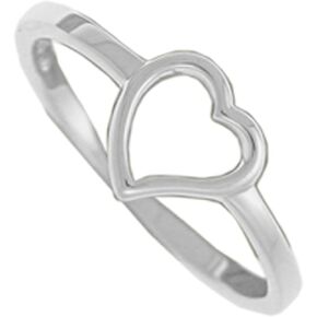 Boma Jewelry Sterling Silver Open Heart Ring