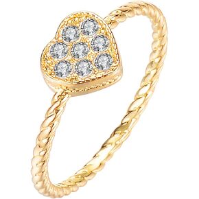 Stackable Rings for Women Cable Design in 18k Gold Plating, Statement Ring for Women Gift