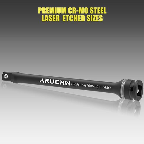 مجموعة قضيب تمديد تحديد عزم دوران المحرك 1/2 بوصة، مجموعة عصا عزم الدوران المكونة من 10 قطع مع 8 بوصات مرمزة بالألوان من 65 إلى 150 قدمًا رطلًا من عصي عزم الدوران in Kuwait