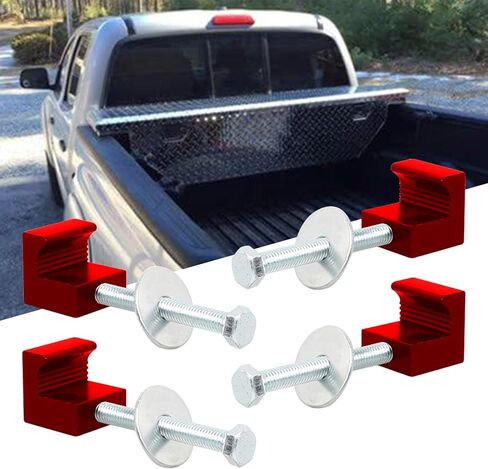 4 قطع من صندوق أدوات الشاحنة، خطافات J، مجموعة تركيب صندوق أدوات الالتقاط، مشابك تثبيت صندوق أدوات كروس J، مجموعة تركيب صندوق أدوات الشاحنة العالمية مناسبة لشاحنة الالتقاط (أسود) in Kuwait