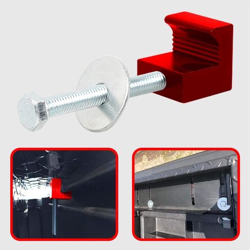 4 قطع من صندوق أدوات الشاحنة، خطافات J، مجموعة تركيب صندوق أدوات الالتقاط، مشابك تثبيت صندوق أدوات كروس J، مجموعة تركيب صندوق أدوات الشاحنة العالمية مناسبة لشاحنة الالتقاط (أسود) in Kuwait