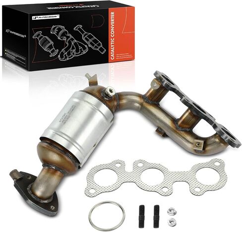 مجموعة المحول الحفاز لمشعب العادم الخلفي الممتاز A-Premium متوافقة مباشرة مع Toyota Sienna 2004 2005 2006 2007، 3.5L، FWD، متوافق مع EPA، استبدال # 1714020030 in Kuwait