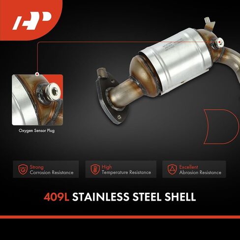مجموعة المحول الحفاز لمشعب العادم الخلفي الممتاز A-Premium متوافقة مباشرة مع Toyota Sienna 2004 2005 2006 2007، 3.5L، FWD، متوافق مع EPA، استبدال # 1714020030 in Kuwait