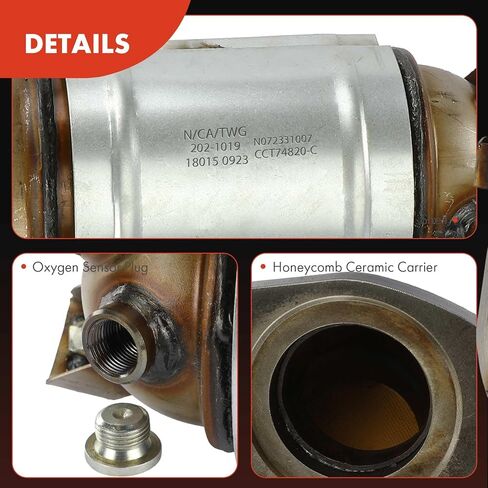 مجموعة المحول الحفاز لمشعب العادم الخلفي الممتاز A-Premium متوافقة مباشرة مع Toyota Sienna 2004 2005 2006 2007، 3.5L، FWD، متوافق مع EPA، استبدال # 1714020030 in Kuwait