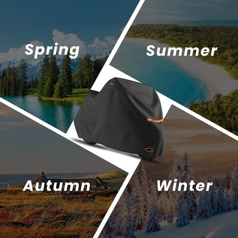 SUPCVR Motorcycle Cover Waterproof All Season Outdoor Protection with Lock-Holes Fit up to 104 inches Motorcycle Vehicle (104"Lx41 Wx50 H) in Saudi Arabia