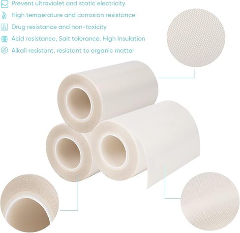 شريط Telfon من الألياف الزجاجية المطلي بـ PTFE، شريط درجة حرارة عالية؛ حزام النقل الميكانيكي للتجفيف؛ شريط ختم اللحام؛ -196 درجة مئوية - +300 درجة مئوية ... (بني 5، 13 مم × 12 ياردة × 0.18 مم) in Saudi Arabia