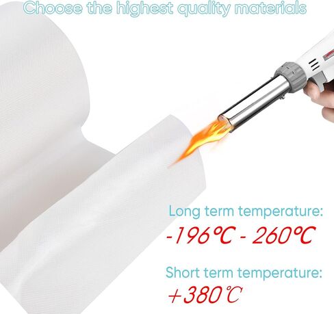 شريط Telfon من الألياف الزجاجية المطلي بـ PTFE، شريط درجة حرارة عالية؛ حزام النقل الميكانيكي للتجفيف؛ شريط ختم اللحام؛ -196 درجة مئوية - +300 درجة مئوية ... (بني 5، 13 مم × 12 ياردة × 0.18 مم) in Saudi Arabia