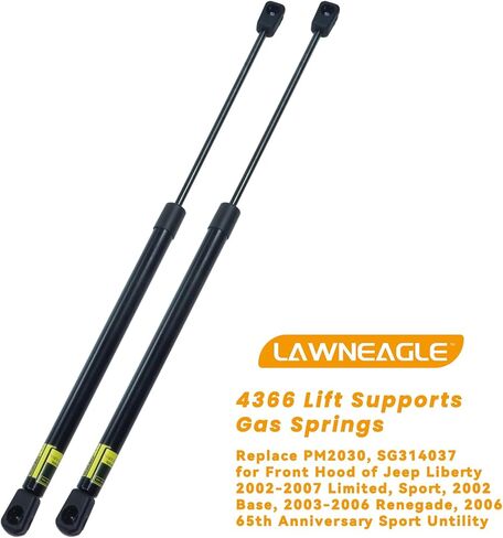 2 حزمة رفع غطاء المحرك الأمامي يدعم نوابض الغاز يستبدل 4366 SG314037 PM2030 مع مفك البراغي لـ 2002-2007 Jeep Liberty 65th Anniversary Edition Base Limited Renegade Sport in Kuwait