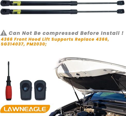 2 حزمة رفع غطاء المحرك الأمامي يدعم نوابض الغاز يستبدل 4366 SG314037 PM2030 مع مفك البراغي لـ 2002-2007 Jeep Liberty 65th Anniversary Edition Base Limited Renegade Sport in Kuwait