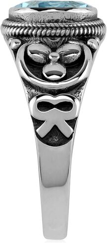 Silvershake 8X6mm Oval Shape Gemstone 925 Sterling Silver Balinese Style Solitaire Ring Jewelry for Women in Saudi Arabia