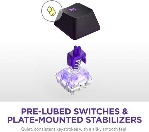 وظيفة NZXT 2 | لوحة مفاتيح الألعاب الضوئية بالحجم الكامل | معدل الاقتراع 8K | المفاتيح الضوئية الخطية | تشغيل قابل للتعديل | أغطية مفاتيح PBT مزدوجة اللقطة | ار جي بي | قابلة للتبديل السريع | مسند المعصم | أسود in Saudi Arabia